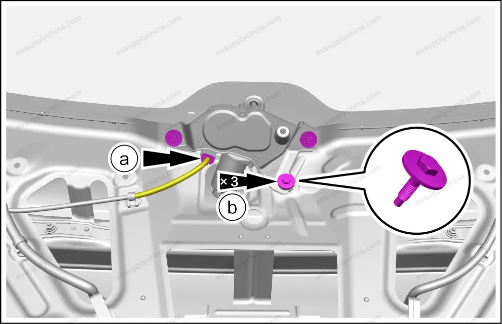Rear wiper motor and bracket assembly — BYD BYD Atto 3 — OE 13171274-00, SC2E-6310100