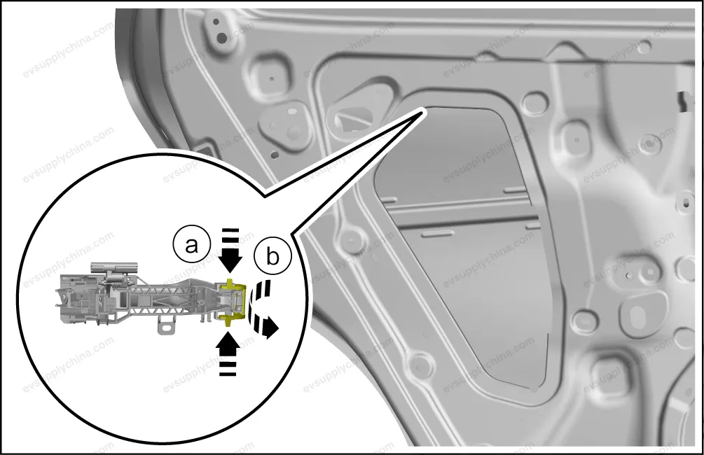 Left rear door handle assembly — BYD BYD Atto 3 — OE 13168428-00, SA3F-6205100D