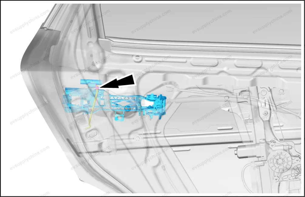Left rear door handle assembly — BYD BYD Atto 3 — OE 13168428-00, SA3F-6205100D