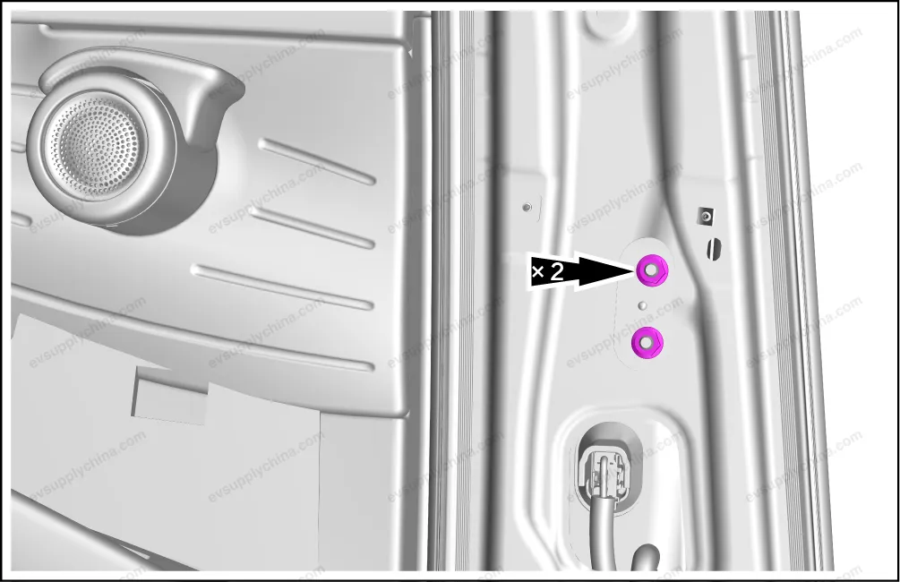 Left rear door upper hinge assembly — BYD BYD Atto 3 — OE 13174826-00, SC2E-6206100