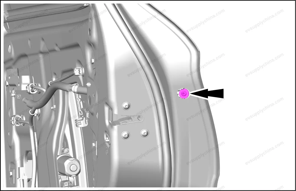 Left rear door handle assembly — BYD BYD Atto 3 — OE 13168428-00, SA3F-6205100D