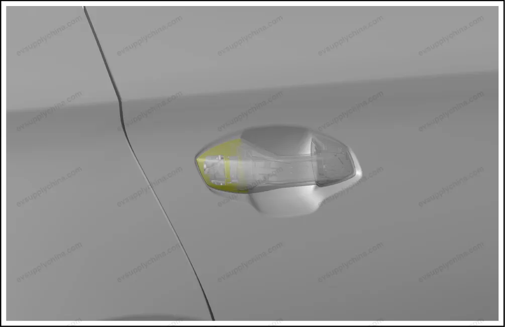 Left rear door handle assembly — BYD BYD Atto 3 — OE 13168428-00, SA3F-6205100D