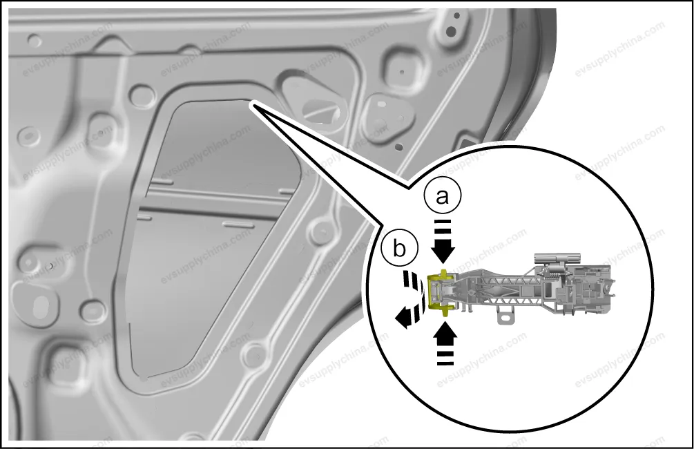 Left rear door handle assembly — BYD BYD Atto 3 — OE 13168428-00, SA3F-6205100D