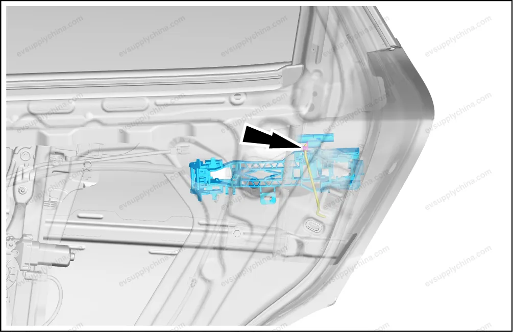 Left rear door handle assembly — BYD BYD Atto 3 — OE 13168428-00, SA3F-6205100D