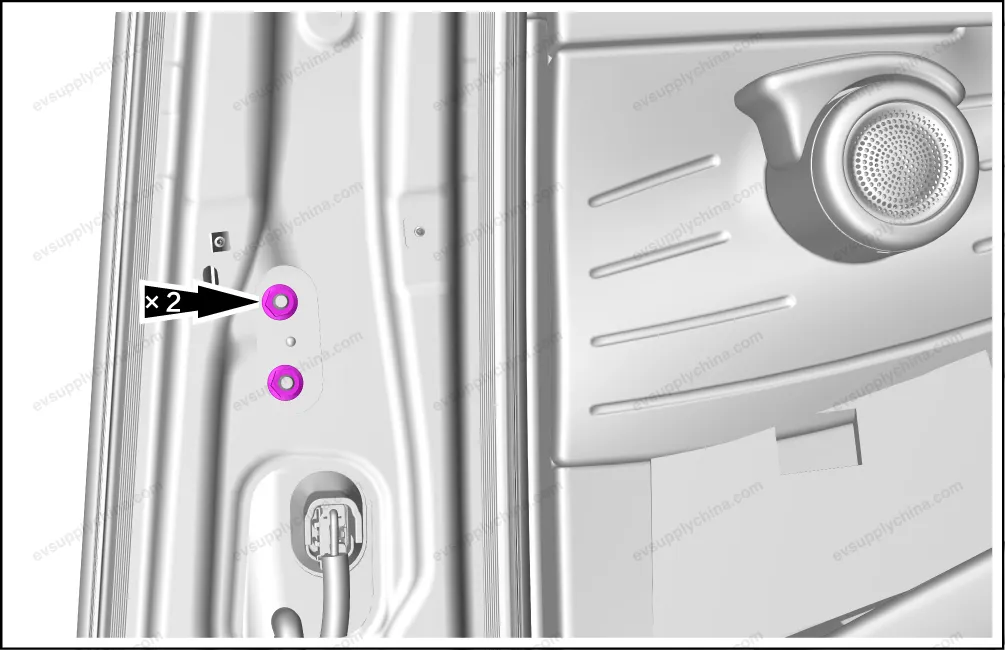 Left rear door upper hinge assembly — BYD BYD Atto 3 — OE 13174826-00, SC2E-6206100
