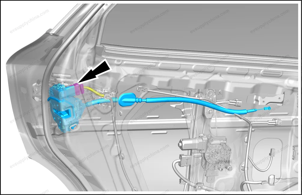 Right rear door lock assembly — BYD BYD Atto 3 — OE 13451183-00, SC2EM-6205209