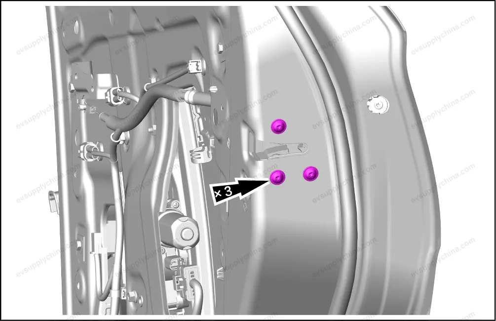Right rear door lock assembly — BYD BYD Atto 3 — OE 13451183-00, SC2EM-6205209