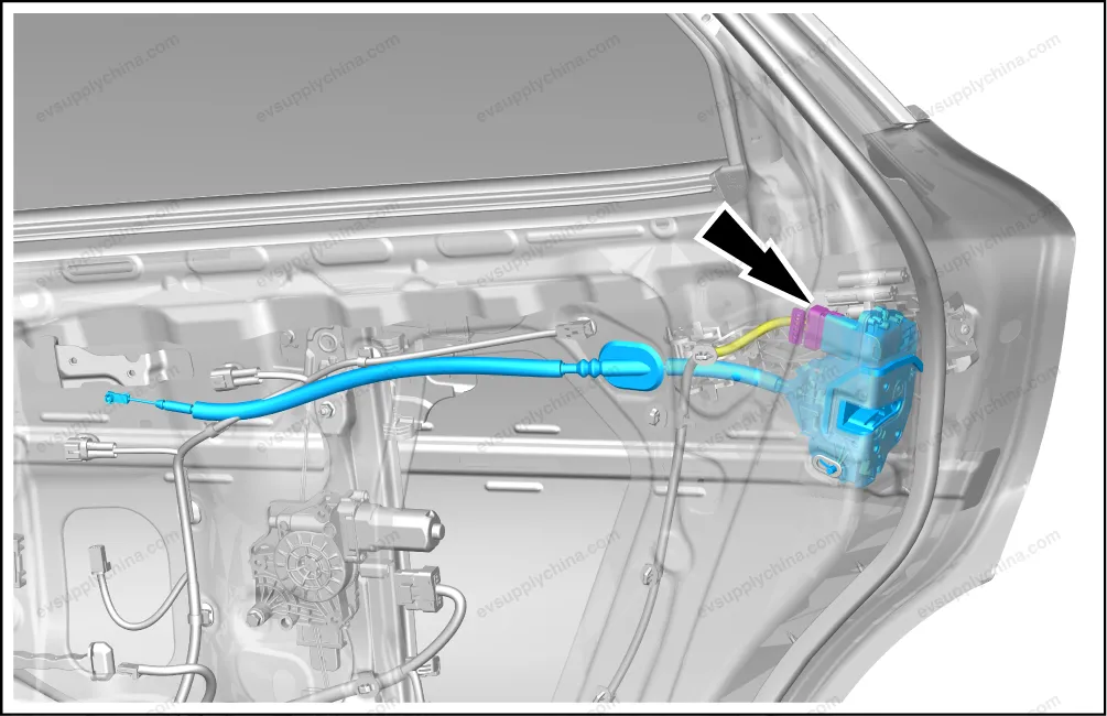 Right rear door lock assembly — BYD BYD Atto 3 — OE 13451183-00, SC2EM-6205209