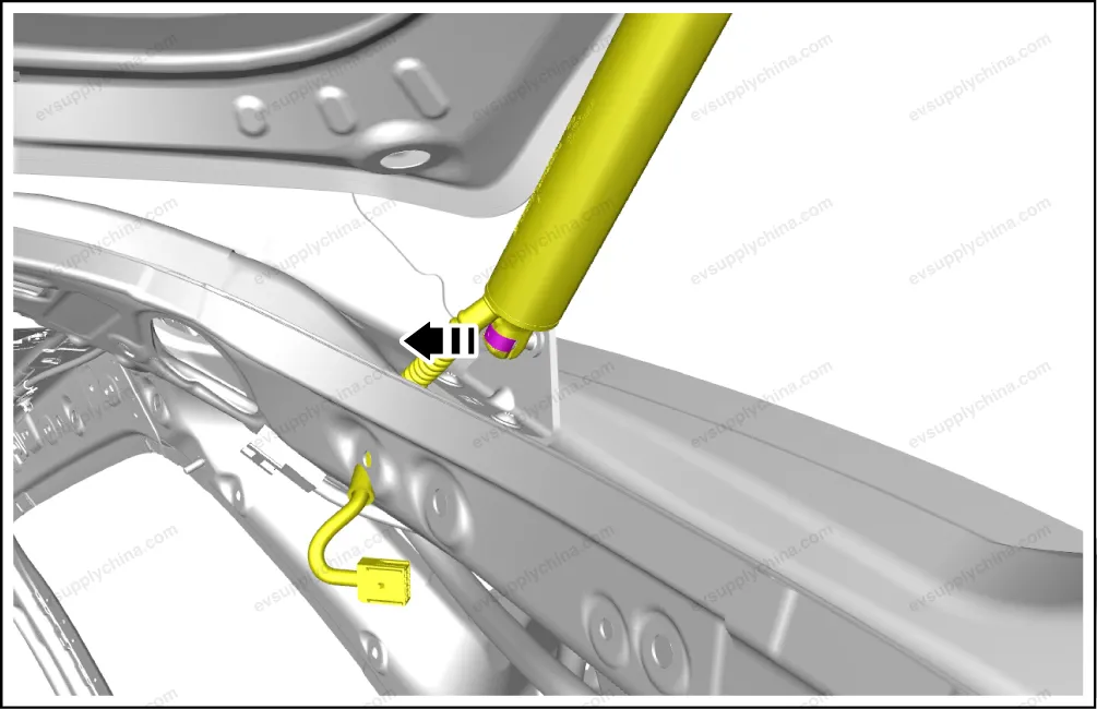 Rear door right gas spring body — BYD BYD Atto 3 — OE 13742183-00, SC2EM-6309112
