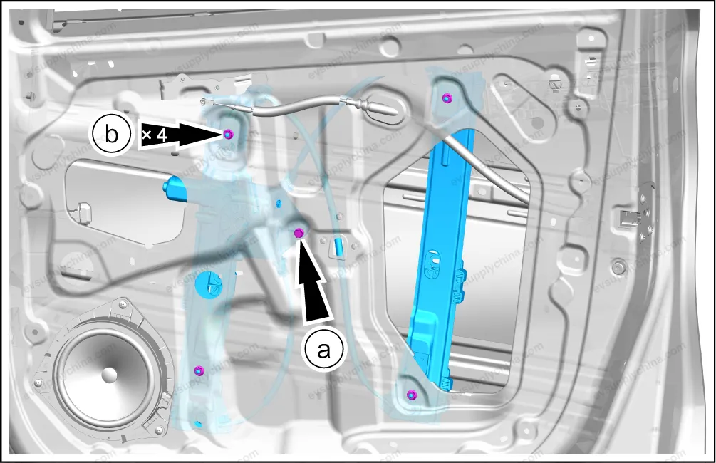 Left front door window regulator bracket assembly — BYD BYD Atto 3 — OE 13180420-00, SC2E-6104110