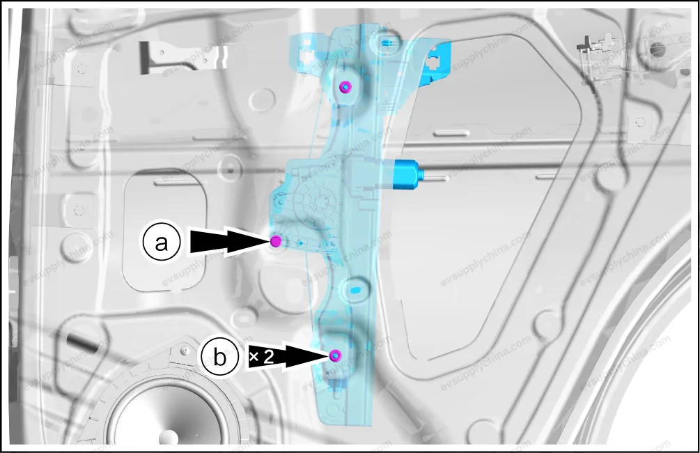 Right Rear Door Window Bracket Assembly — BYD BYD Atto 3 — OE 13177382-00, SC2E-6204120