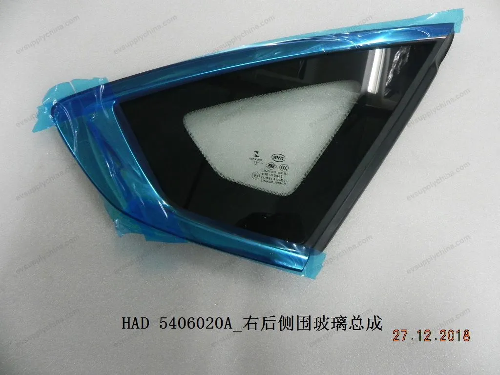 Right rear side glass assembly — BYD BYD Qin Plus DM-i (Gen 2) — OE 12225794-00, HAD-5406020A
