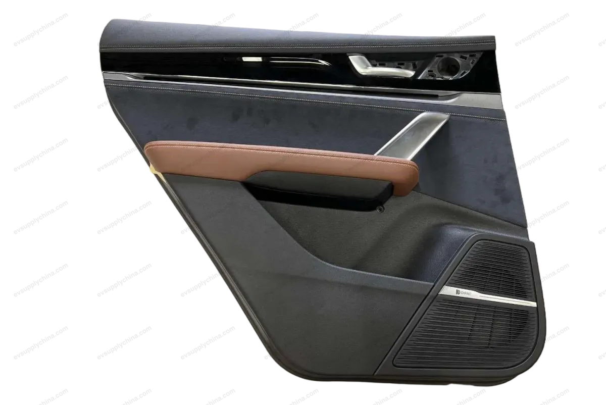 Left rear door guard plate assembly - red rabbit brown — BYD BYD Tang EV — OE 13138801-00, STHA-6202100B-D2ZL