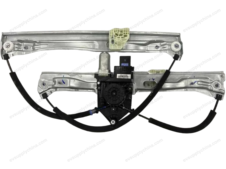 Left front door window regulator assembly — BYD Denza D9 — OE 14386582-00, MRHB-6104100A