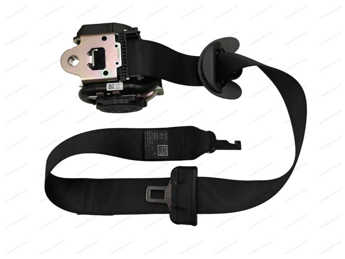 Left front seatbelt assembly - Deep Black 5 — BYD Denza D9 — OE 15703044-00, MRHB-5811010-Y1A7
